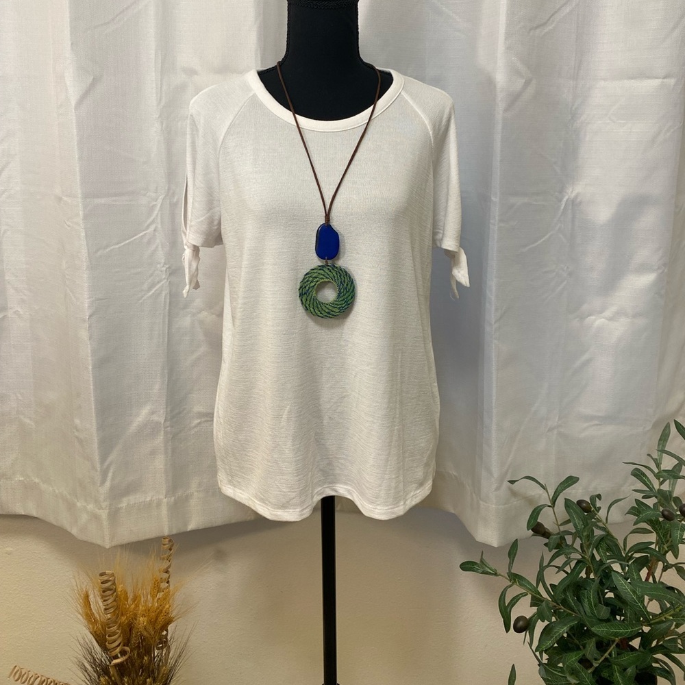 Gap Women’s Soft-spun Cold Shoulder Top White Medium
